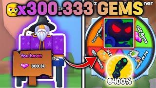 I SPENT 300.333 WIZARD GEMS AND GOT THE GIGA WIZARD DOMINUS IN ARM WRESTLING SIMULATOR