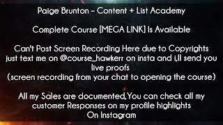 [DOWNLOAD] Course | Paige Brunton – Content + List Academy | Paige Brunton Course