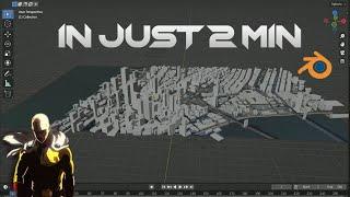 Creating City In Blender || In Just 2 Min || By Artistic Banda Milap ||