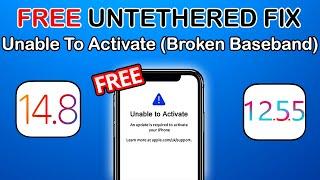 FREE Untethered Broken Baseband iCloud Bypass iOS 14.8/12.5.5|Fix Unable to Activate iPhone & iPad