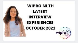 Wipro NLTH Latest Interview Experiences - October 2022