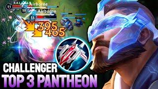 WILD RIFT PANTHEON - TOP 3 PANTHEON GAMEPLAY - CHALLENGER RANKED