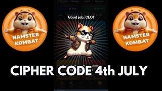 Hamster Kombat 4th July Daily Cipher Code | CLAIM 1 MILLION COINS
