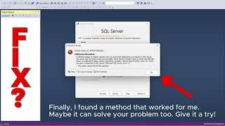 Fix Microsoft SQL Server Connection Issue | Quick and Easy Solution!