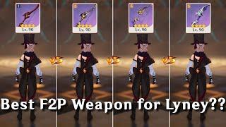 Lyney Weapon Comparison !! Best F2P Weapon for Lyney?? [ Genshin Impact ]