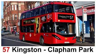 London Bus Route 57 Kingston to Clapham Park (Atkins Road)