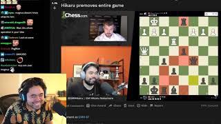 Hikaru Premoving A Whole Game Against Magnus Carlsen