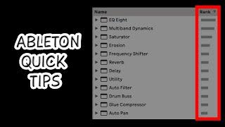 Display Your Most Frequently Used Ableton Effects