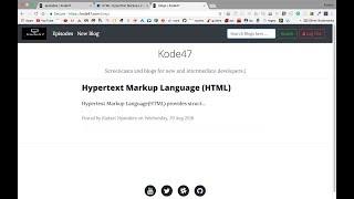 Episode #1: Hypertext Markup Language (HTML)