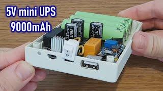 DIY 5V mini UPS with 9000mAh