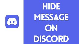 How to Hide Message on Discord (2023) | Discord Tutorial