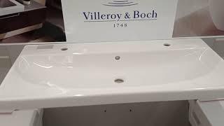 VILLEROY BOCH AVENTO 4156A401 DOUBLE WASHBASIN 100 FOR TWO HOLE