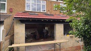 Tiling the extension roof with  Redland 49 (Rustic Red)