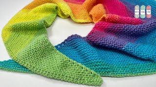 Knit a Super Quick & Easy Asymmetrical Shawl