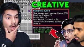 When Youtubers Caught using CREATIVE Mode in Minecraft ft@IAMKOPI