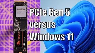 Should you use PCie Gen 5 NVMe as a boot drive? Will Windows work?