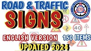 LTO ROAD AND TRAFFIC SIGNS EXAM REVIEWER ENGLISH VERSION 2024 150 ITEMS