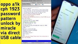 Oppo A1k CPH1923 Unlock With Miracle Box By Harsh Gsm Repairs || technical Saini || Kirpal Singh ||