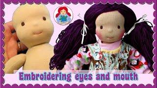 DIY | Embroidering Eyes and Mouth of a cloth doll | Sami Doll Tutorials