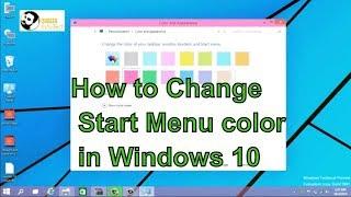 How to Change Start Menu color in Windows 10 || color || Qaiser Infotech