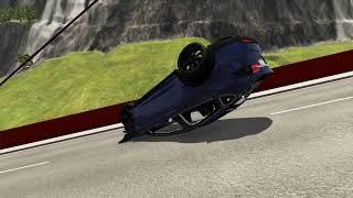 Beamng drive TESLA Model X Rollover Crash