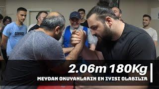 BİLEK GÜREŞİNDE MEYDAN OKUYAN EN GÜÇLÜSÜ OLABİLİR 2.06m 180 KG YENİLGİSİZ FURKAN vs ASLAN POLAT