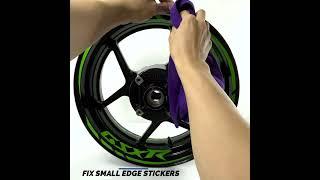 Motorcycle Rim Decal Accessory Kit Assembly Instructions - How to stick a motorcycle rim sticker kit