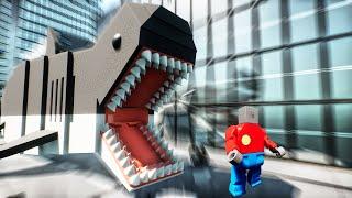 Giant Megalodon Monster is Destroying The City! (Brick Rigs Gameplay)