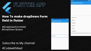 Drop Down Form Field in flutter || DropDown flutter