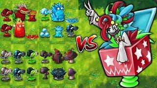 PVZ 1 Fusion Challenge!! Team Gatling Super,Fire,Ice,Doom Vs Clown Queen Zombie 1-50 - Who Will Win?