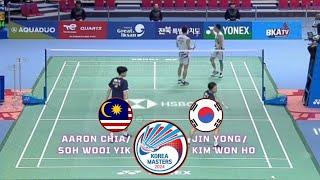 AARON CHIA/SOH WOOI YIK (MAS) VS JIN YONG/KIM WON HO (KOR) | BADMINTON FINAL KOREA MASTERS 2024 - MD