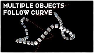 Multiple objects follow curve path | Blender Beginner tutorial