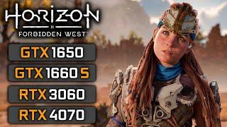 Horizon Forbidden West - GTX 1650 - GTX 1660 SUPER - RTX 3060 - RTX 4070