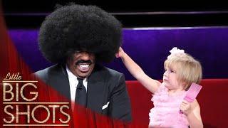 Steve Harvey Welcomes Itty Bitty Barber and Internet Sensation Ansleigh!