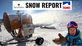 Artificial Snow and Cold Temperatures: Snow Report Tignes, Val DÌsere French Alps 15th Dec 2024