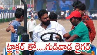 GUDIWADA LIGER : Kodali Nani Mass Tractor Driving | CM YS Jagan | Political Qube