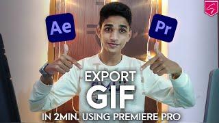 How to Export GIF from After effects Using Premiere Pro | Without Media Encoder | SHAAD RAZVI