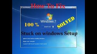 How to fix Windows 7 setup Stuck on setup screen and restart Computer