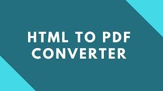 How to convert html page to pdf document ?