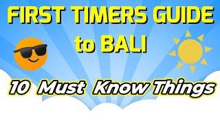FIRST TIME TRAVEL GUIDE to BALI ? ,10 Things you need to Know #bali #indonesia