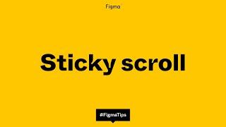 Sticky scroll