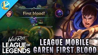 GAREN: BARON LANE vs JAX WILD RIFT ALPHA GAMEPLAY | League of Legends: Wild Rift