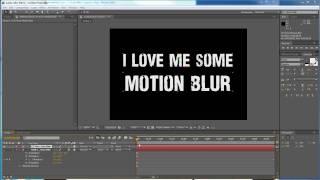 AE Quick Tips: Forcing Motion Blur