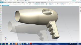 NX CAD # tutorial 8.0 # Advanced Tutorial #hair dryer #Surface Modeling