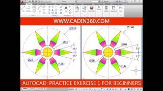 AUTOCAD 2D PRACTICE DRAWING | EXERCISE 1| BASIC TUTORIAL FOR BEGINNERS