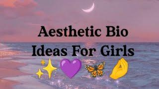 Aesthetic Instagram Bio Ideas For Girls | How to make your Instagram Bio aesthetic | Creative Ideas