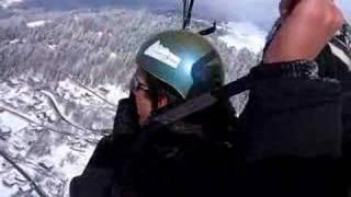 Steve Stubbs Parapenting over Morzine Jan 2007