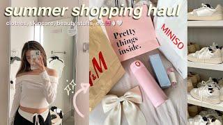 SHOPPING HAUL ‧₊˚彡 : clothes, skincare, beauty stuffs *ready for summer* !!
