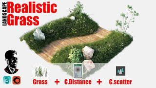 Realistic Grass - Corona Distance + Corona Scatter - 3Ds Max Corona Renderer - Photorealistic Render