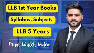 LLB FIRST YEAR BOOKS, SYLLABUS AND SUBJECTS| Complete Details| LLB 5 Years